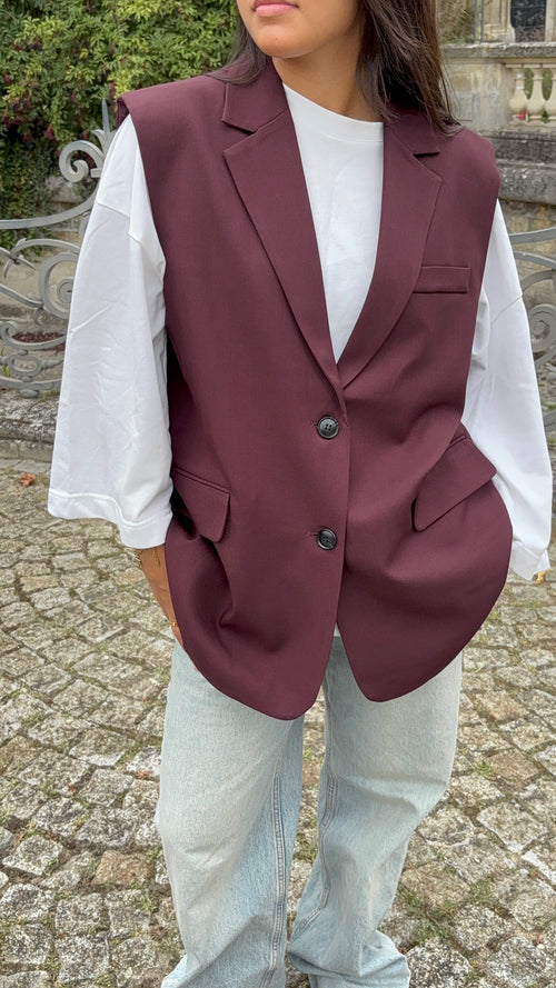 Burgundy blazer
